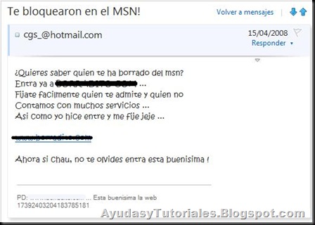 Te Bloquearon en el MSN! - AyudasyTutoriales