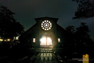 Illumination from the church