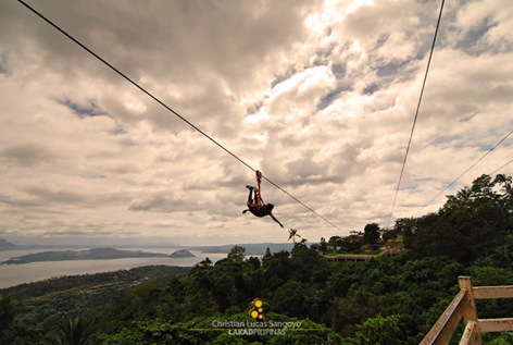 Zip Line with a View of Taal at Tagaytay's Picnic Grove