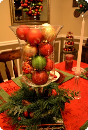 Centsible Savings: Décor on a Dime: Decorating with Christmas ornaments! :)