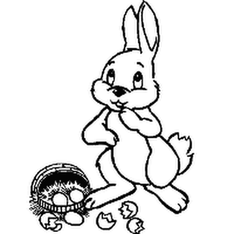 Dibujos colorear conejos de Pascua