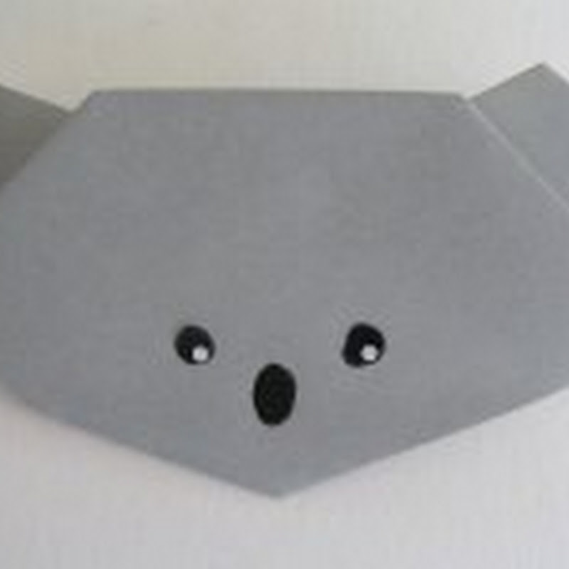 Papiroflexia para niños: koala con diagramas