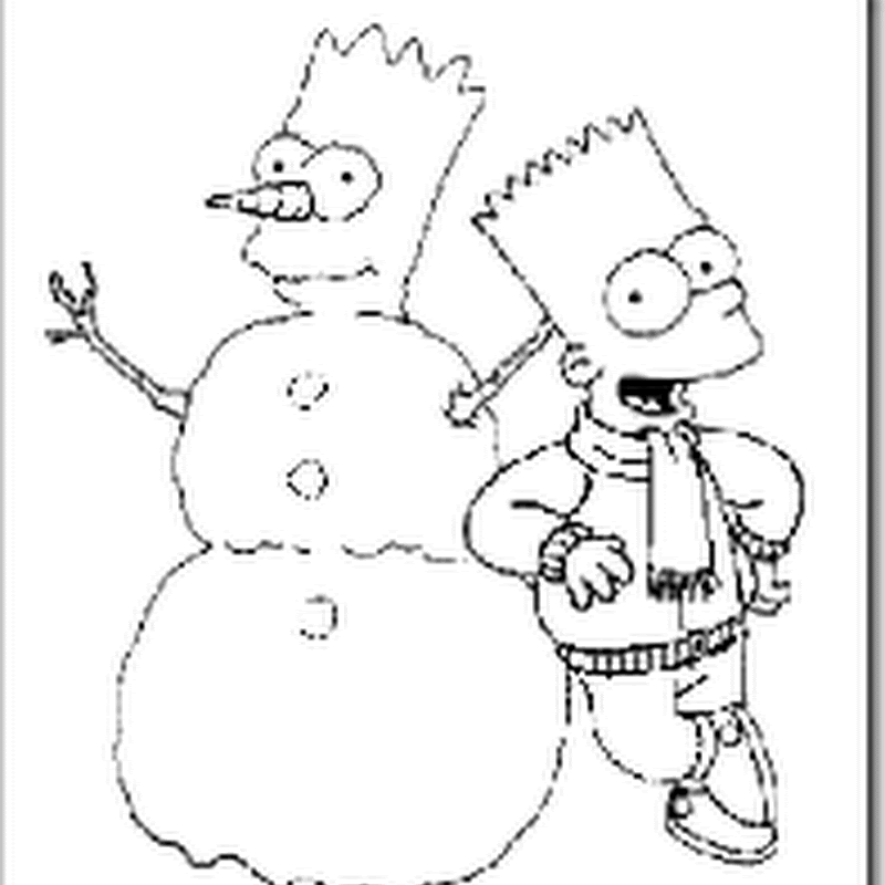 Dibujos Simpson para colorear de navidad