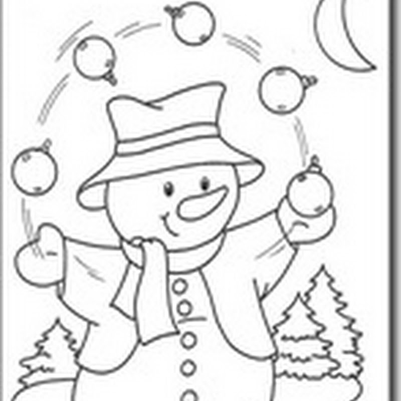 Dibujos para colorear de muñecos de nieve