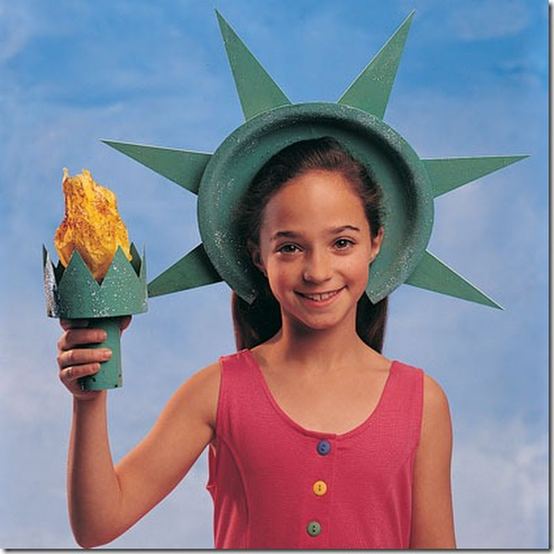 Manualidades disfraces: Corona de la estatua de la libertad