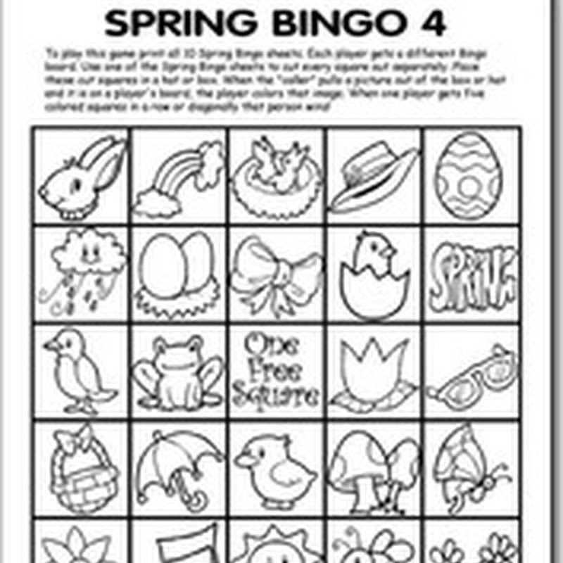 bingo de primavera para niños