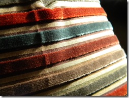 Velvet stripe close up