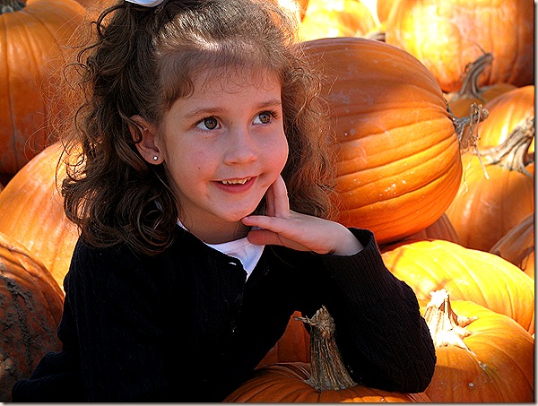 Abby in Pumpkins