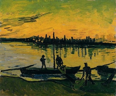Peinture de Vincent Van Gogh, Les Déchargeurs à Arles, 1888