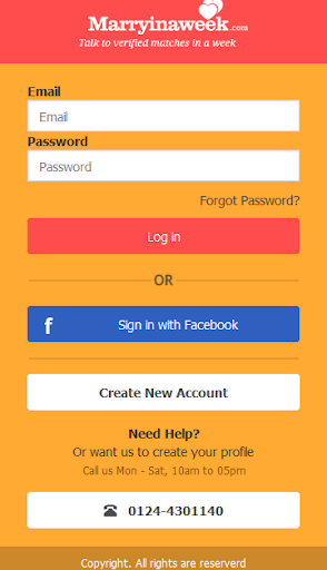 MarryInaWeek Matrimonial app