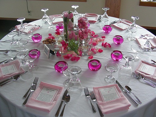 wedding reception table decorations