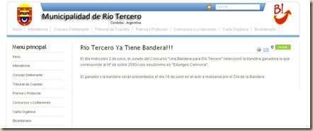 Bandera Río Tercero_Ganador_Anuncio web Municipalidad