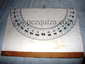 Transferidor colado no papelão