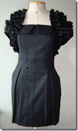 kit moda de novela vestido estilo renata preto p com bolero estilo patricia poeta