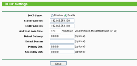 6 setting dhcp