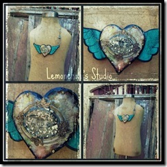 heart with wings collage