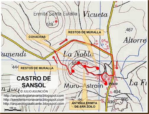 Mapa castro de Sansol - Muru-Astrain