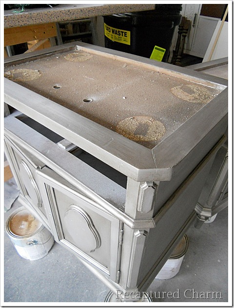 Silver Metallic Night Stands 030a