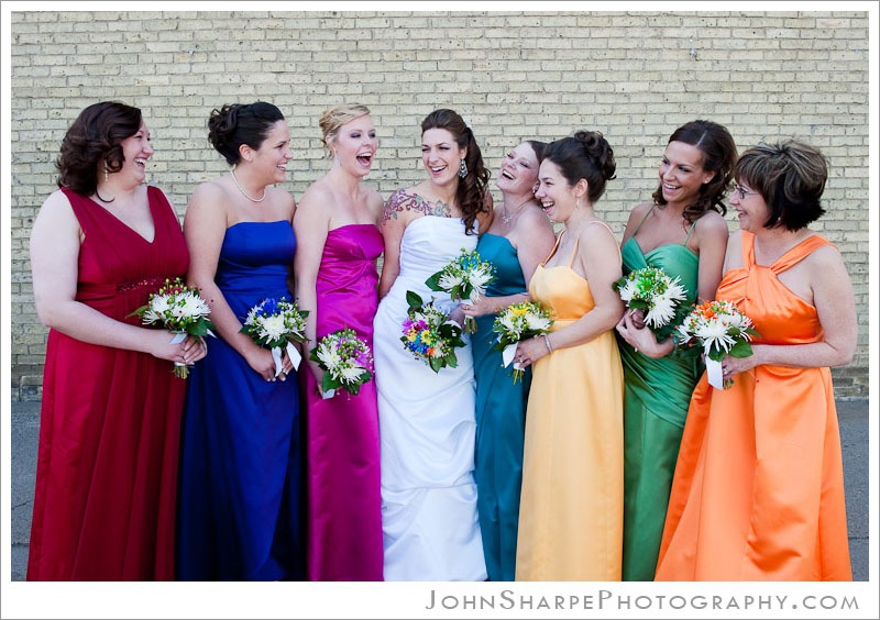 St Cloud, MN Bride and Bridesmaids Portrait