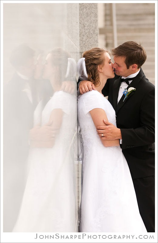 Bride Groom Kissing