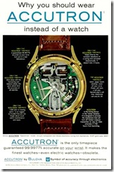 Propaganda de lançamento do Bulova Accutron