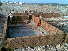 Foundation brick work