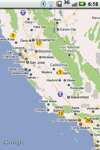 Radiation Map Tracker Screen 2