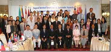 Participants to the regional technical consultation on aquaculture