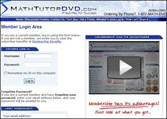 membership area math tutor dvd