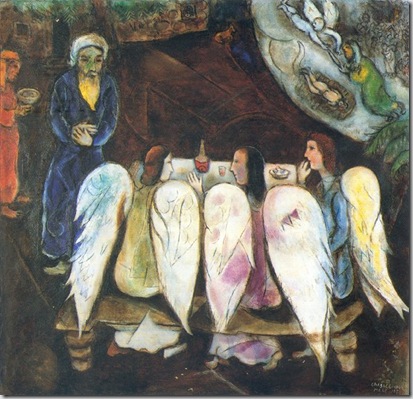 Marc Chagall, Abraham et les trois anges, 1940-1950 © by SIAE 2009