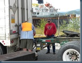 Rex supervises the trailer connection