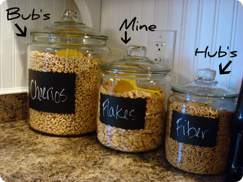 cereal jars