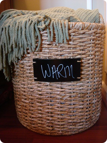 basket with label