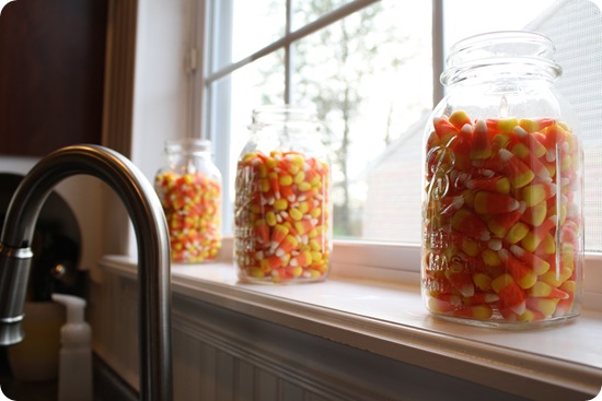 candy corn jars