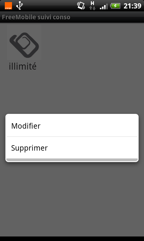 FreeMobile Suivi Conso Screen 3