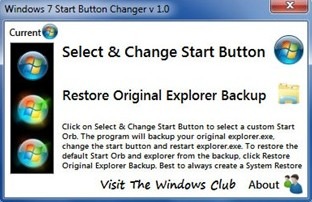 Windows 7 Start Button Changer 
