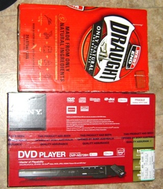 West end draught and dvd player