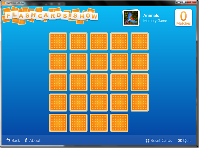 FlashCards.Show Memory Game Screenshot