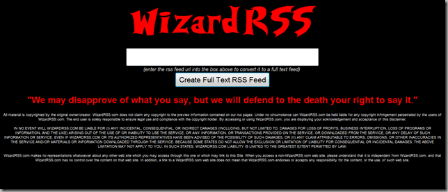 WizardRSS.com screenshot