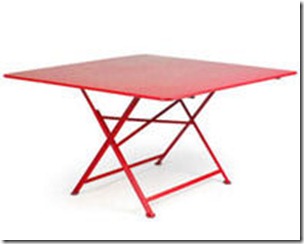 table Cargo pliante rouge