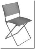 Plein Air - chaise pliante - gris
