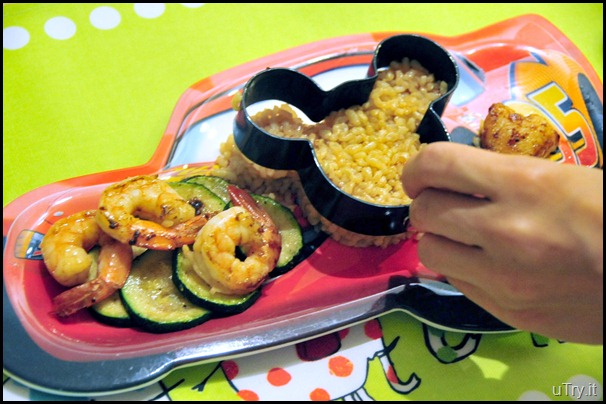 “Mickey Mouse” Seafood Over Brown Rice