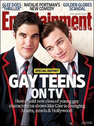 casal gay glee revista