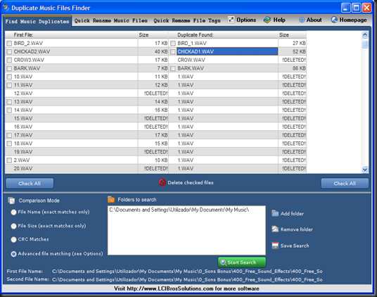 Duplicate Music Files Finder 4