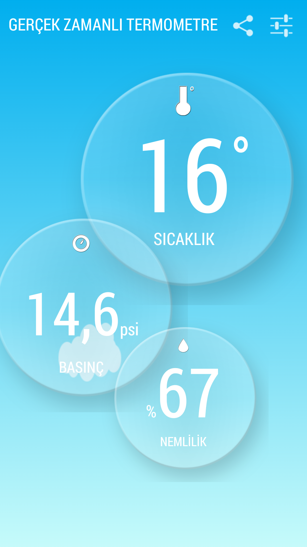 Android application Thermometer screenshort
