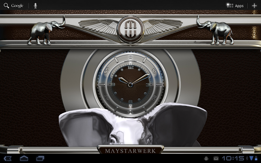 【免費個人化App】Clock Widget Brown Eleplant-APP點子