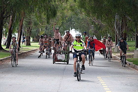 naked bike ride - image by silas