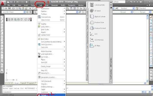  Cara Merubah Tampilan Interface AutoCAD 2010 ke Tampilan Classic