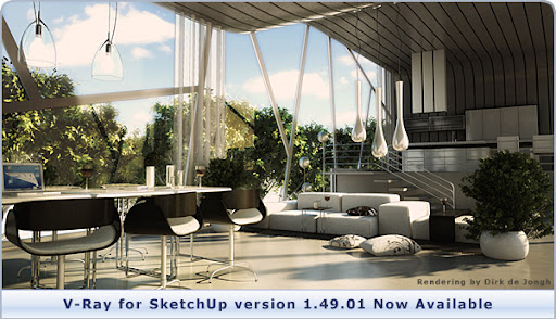 V-Ray for SketchUp version 1.49.01 with SketchUp 8 Support Now Available