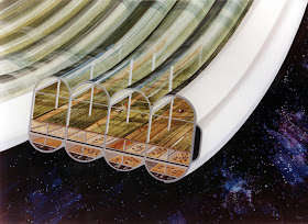 Space Colony Art from the 1970s